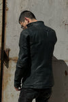 BORIS BIDJAN SABERI Double Zip Horseskin Top SS22 J4 FMM20020 Ink Grey